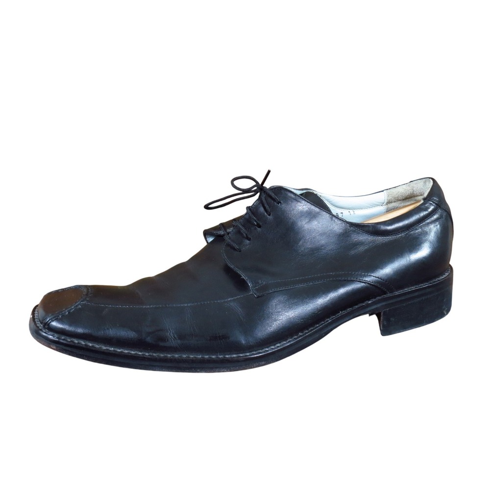 Kenneth Cole New York 5707 Mens Derby Dress Shoes Size 12 Formal Black Leather